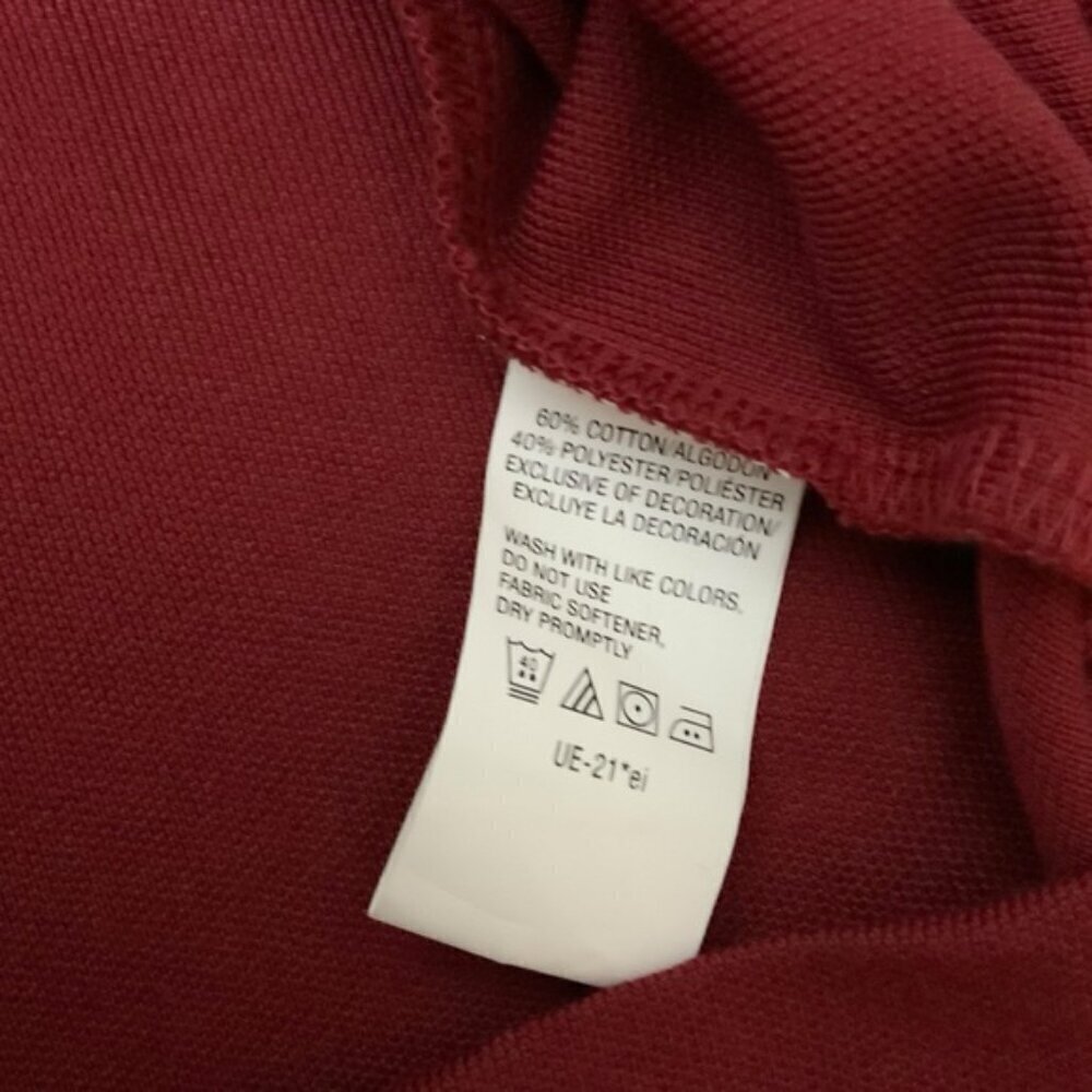Izod Polo Golf Shirt Logo Short Sleeve Collar 2 Button Red Burgundy XL - Picture 9 of 16